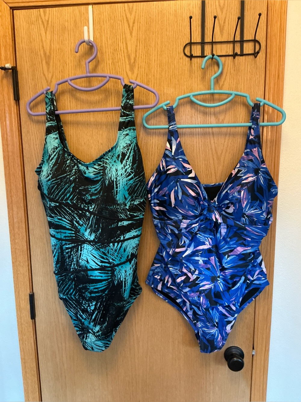 2- Swimsuits For All swim suits, one piece, plus size 24/26 tropical palm print